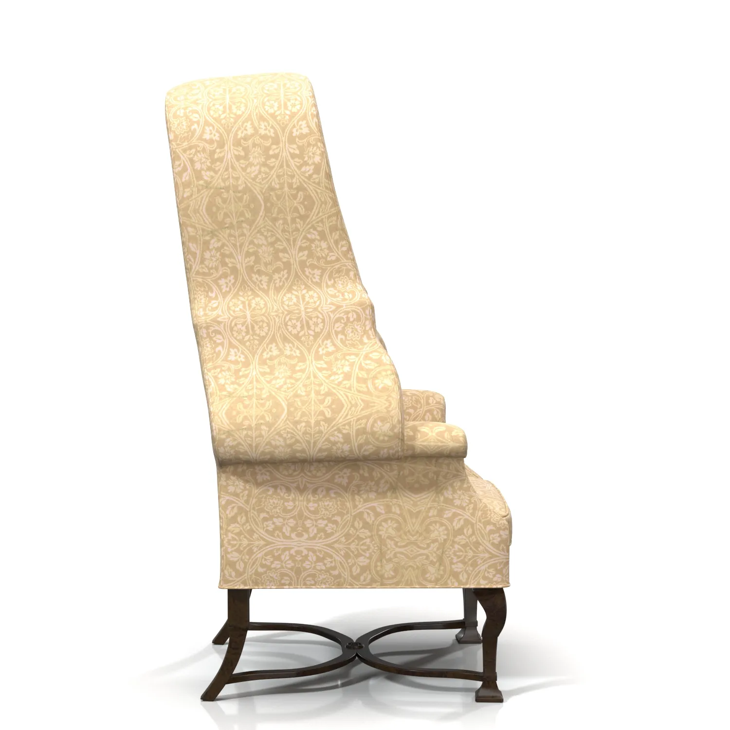 Upholstered Hooded Porters Chair 3D Model_03